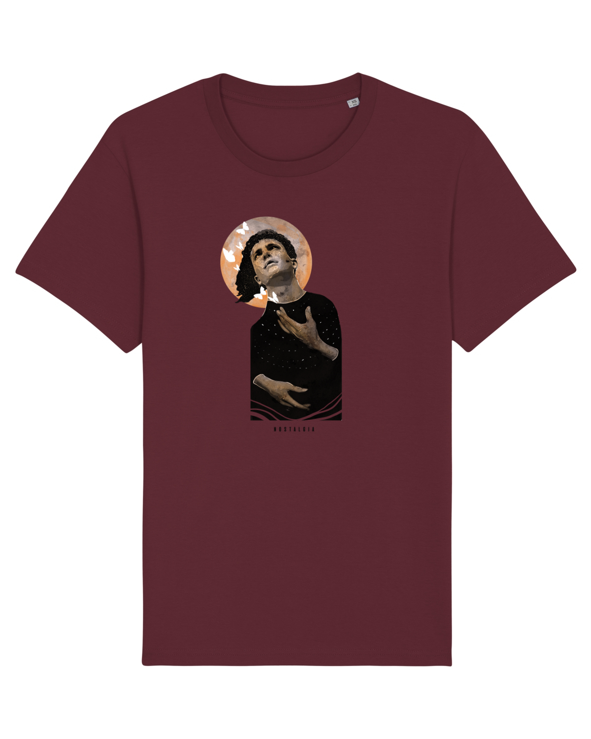 Tricou mânecă scurtă Unisex Rocker Burgundy