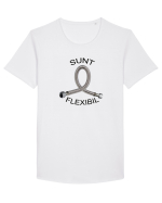 Sunt flexibil Tricou mânecă scurtă guler larg Bărbat Skater
