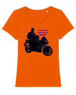 Rubber side down Tricou mânecă scurtă guler larg fitted Damă Expresser