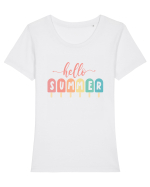 Hello Summer Tricou mânecă scurtă guler larg fitted Damă Expresser