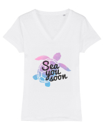 Sea you soon Tricou mânecă scurtă guler V Damă Evoker