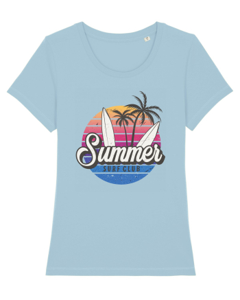 Summer Vintage Sunset Sky Blue