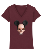 Craniu Darkmouse angry Tricou mânecă scurtă guler V Damă Evoker