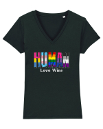 HUMAN - Love Wins Tricou mânecă scurtă guler V Damă Evoker
