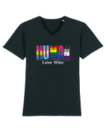 HUMAN - Love Wins Tricou mânecă scurtă guler V Bărbat Presenter