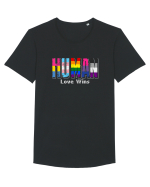 HUMAN - Love Wins Tricou mânecă scurtă guler larg Bărbat Skater