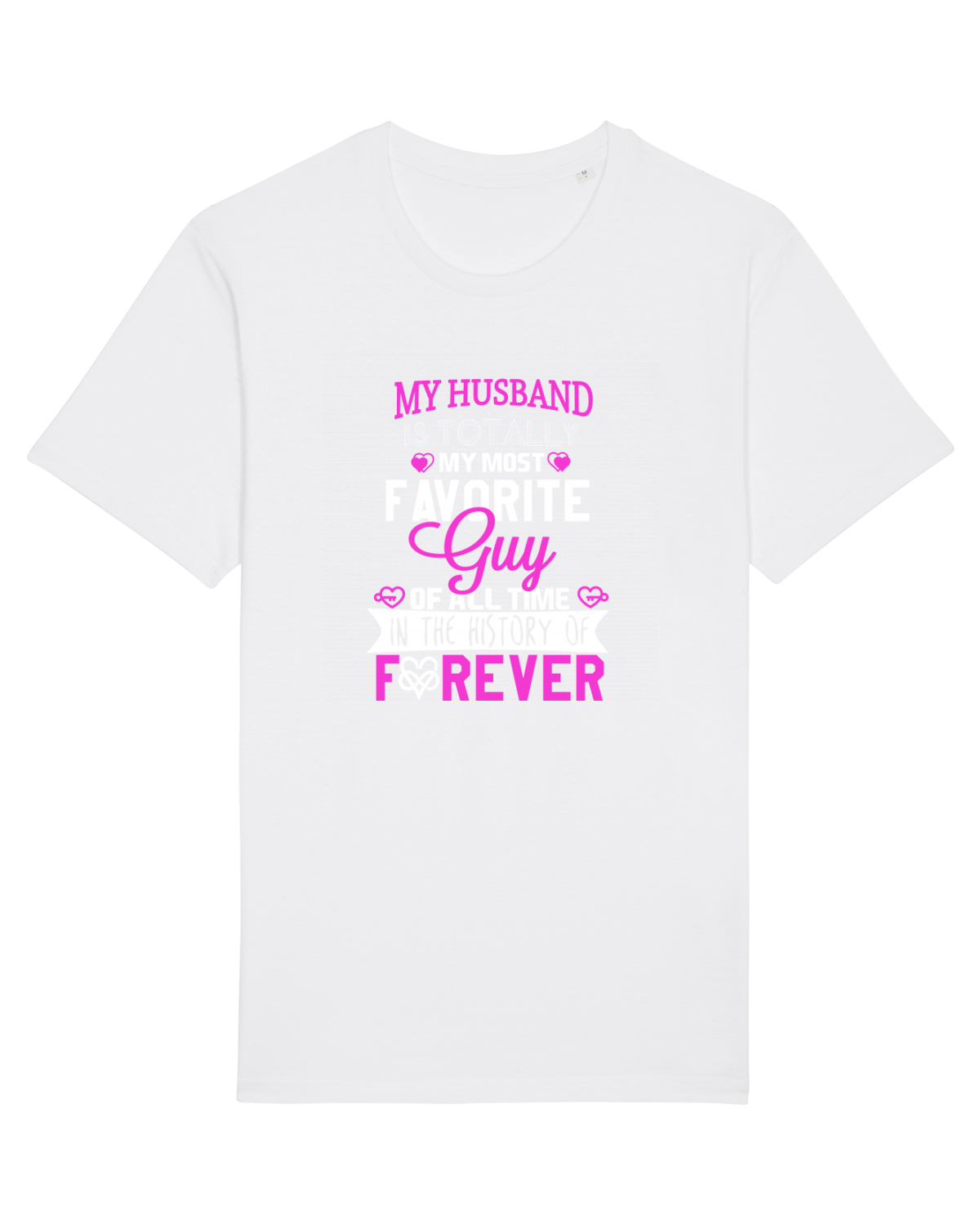 Tricou mânecă scurtă Unisex Rocker White