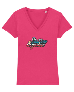 Start low & go slow Tricou mânecă scurtă guler V Damă Evoker