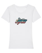 Start low & go slow Tricou mânecă scurtă guler larg fitted Damă Expresser