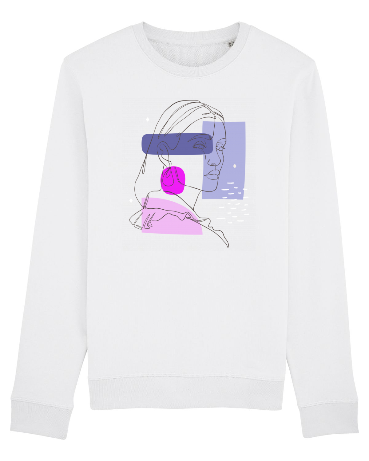 Bluză mânecă lungă Unisex Rise White