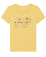 Travel much? Tricou mânecă scurtă guler larg fitted Damă Expresser