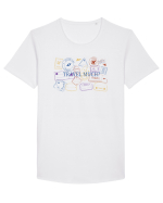 Travel much? Tricou mânecă scurtă guler larg Bărbat Skater