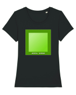 Spatiu verde Tricou mânecă scurtă guler larg fitted Damă Expresser