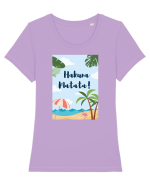 Hakuna matata Tricou mânecă scurtă guler larg fitted Damă Expresser
