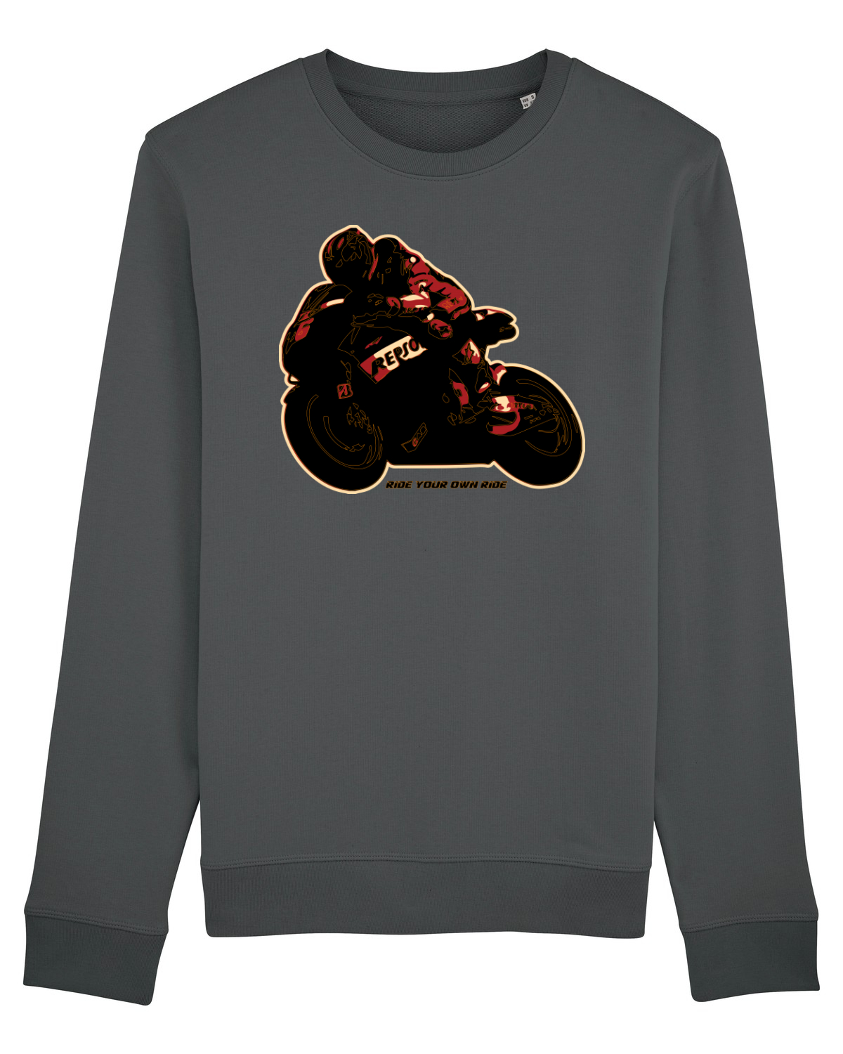 Bluză mânecă lungă Unisex Rise Anthracite