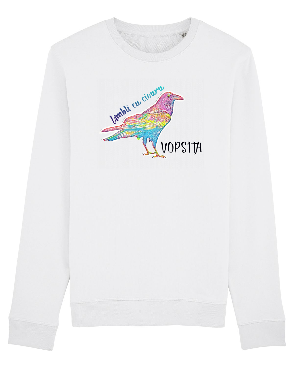 Bluză mânecă lungă Unisex Rise White