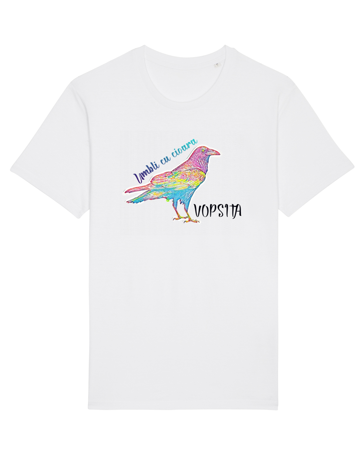 Tricou mânecă scurtă Unisex Rocker White