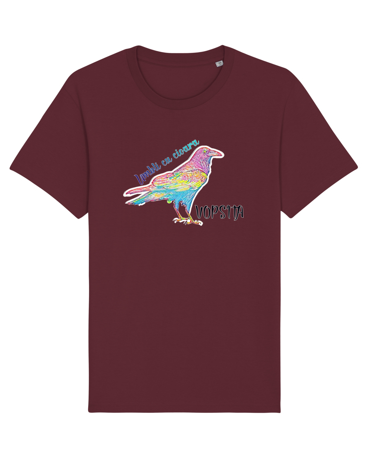 Tricou mânecă scurtă Unisex Rocker Burgundy