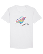 Cioara vopsita Tricou mânecă scurtă guler larg Bărbat Skater