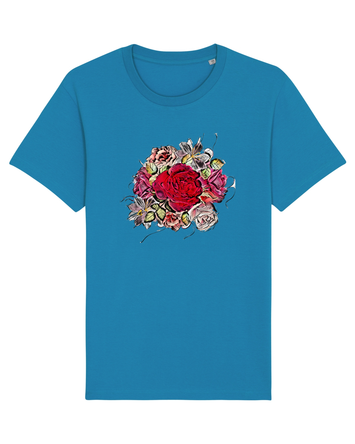 Tricou mânecă scurtă Unisex Rocker Azur