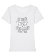 DON`T WORRY I`VE HAD BOTH MY SHOTS Tricou mânecă scurtă guler larg fitted Damă Expresser