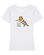 Colac peste pupăză 2 Tricou mânecă scurtă guler larg fitted Damă Expresser