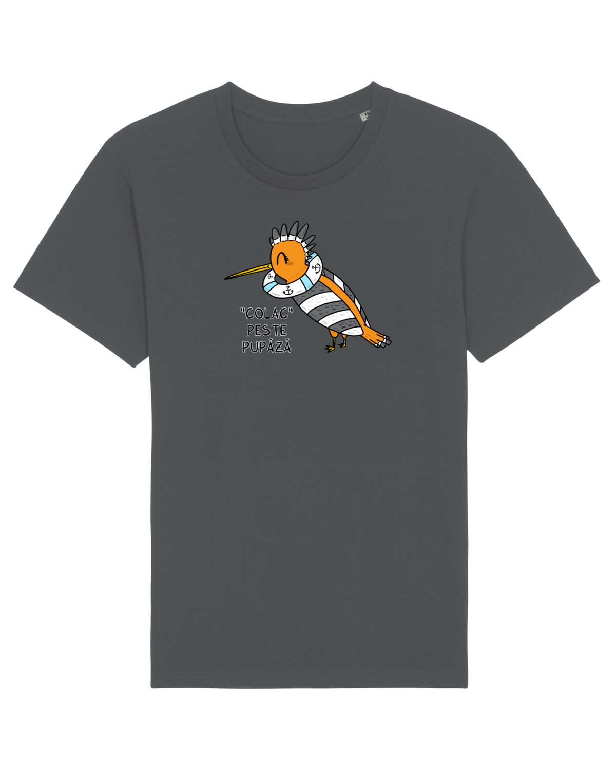Tricou mânecă scurtă Unisex Rocker Anthracite