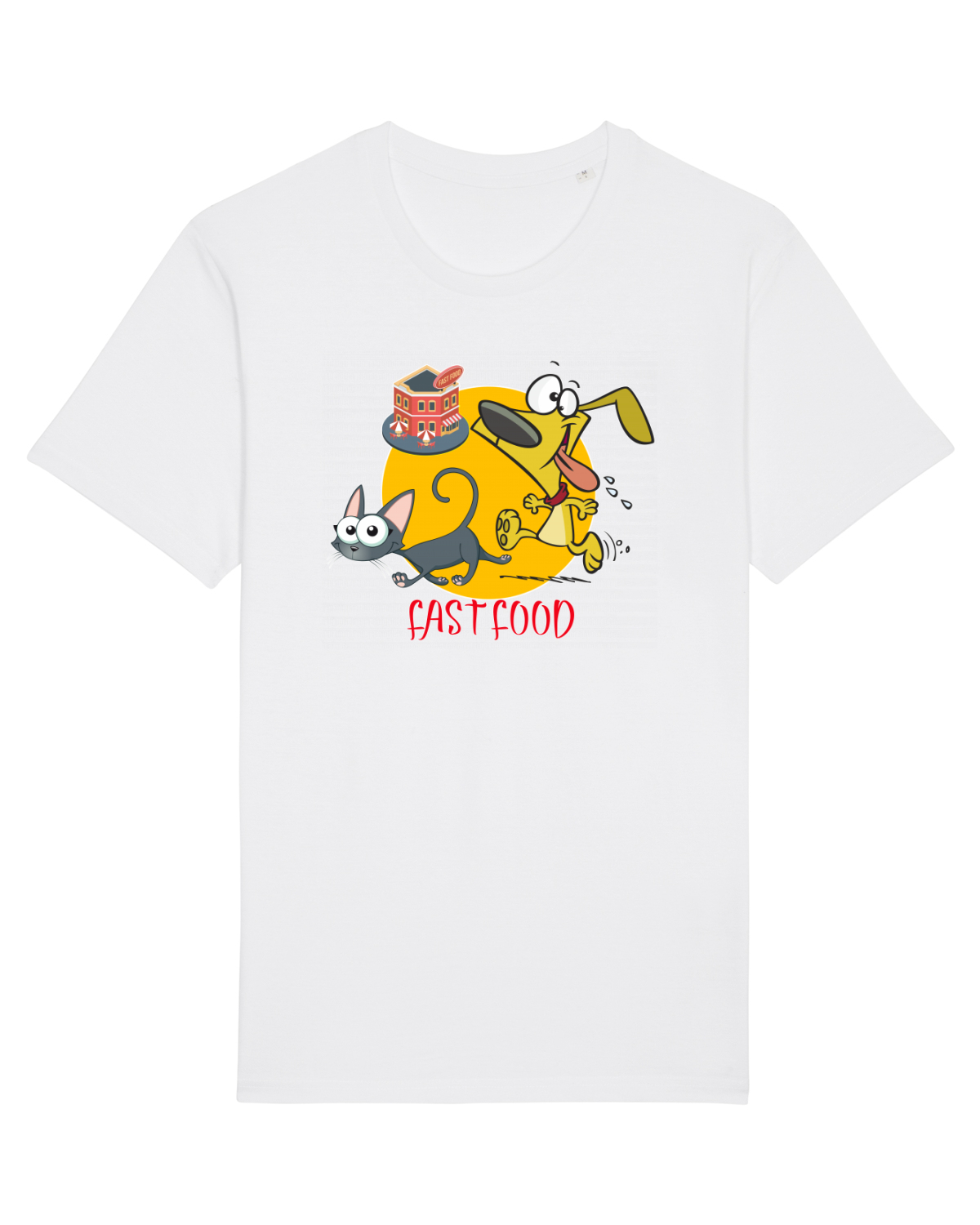 Tricou mânecă scurtă Unisex Rocker White