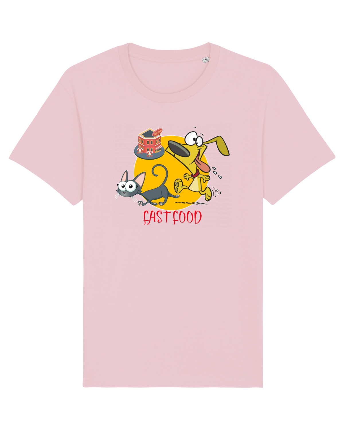 Tricou mânecă scurtă Unisex Rocker Cotton Pink