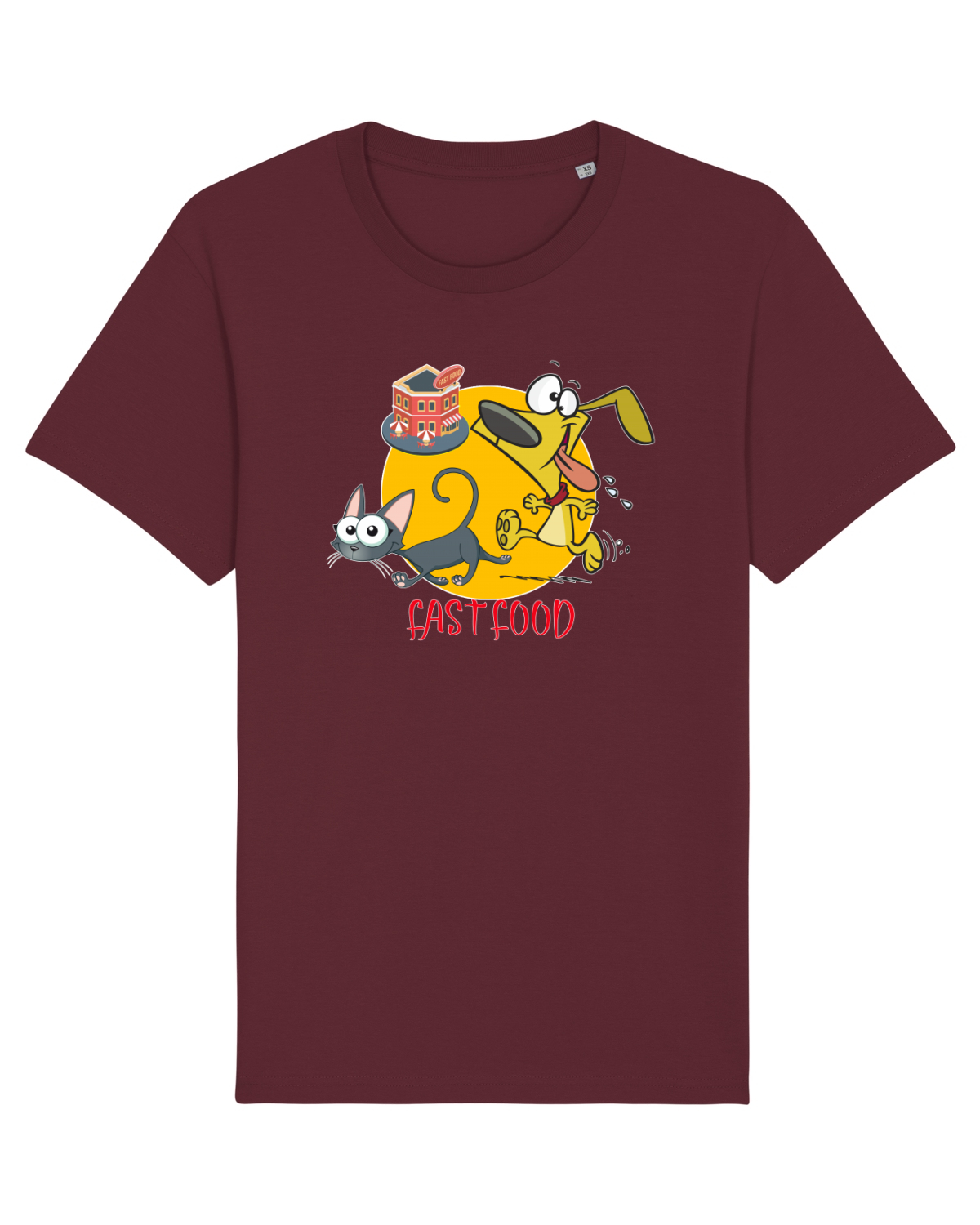 Tricou mânecă scurtă Unisex Rocker Burgundy