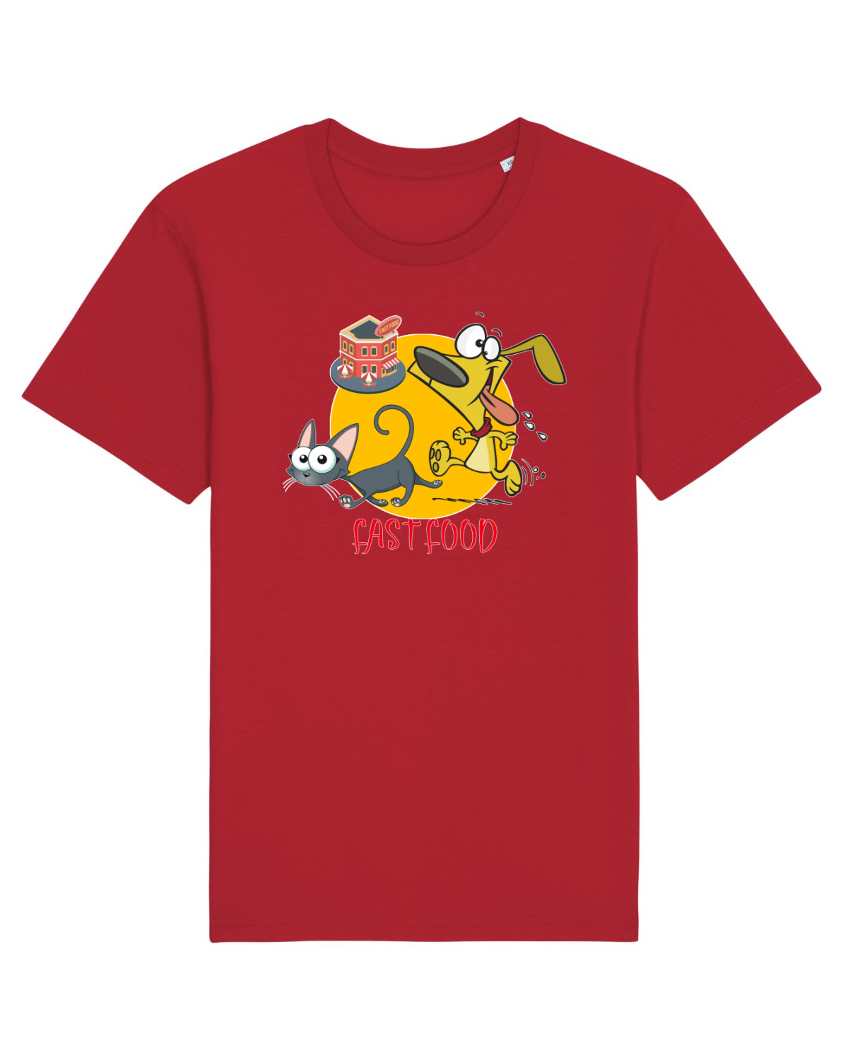 Tricou mânecă scurtă Unisex Rocker Red