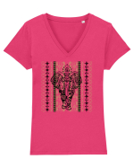 INDIA Tricou mânecă scurtă guler V Damă Evoker