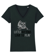 KITTENS Tricou mânecă scurtă guler V Damă Evoker