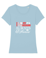MY HUSBAND Tricou mânecă scurtă guler larg fitted Damă Expresser