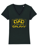 The best Dad  Tricou mânecă scurtă guler V Damă Evoker