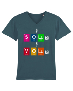 Și Solubil și Volubil Tricou mânecă scurtă guler V Bărbat Presenter