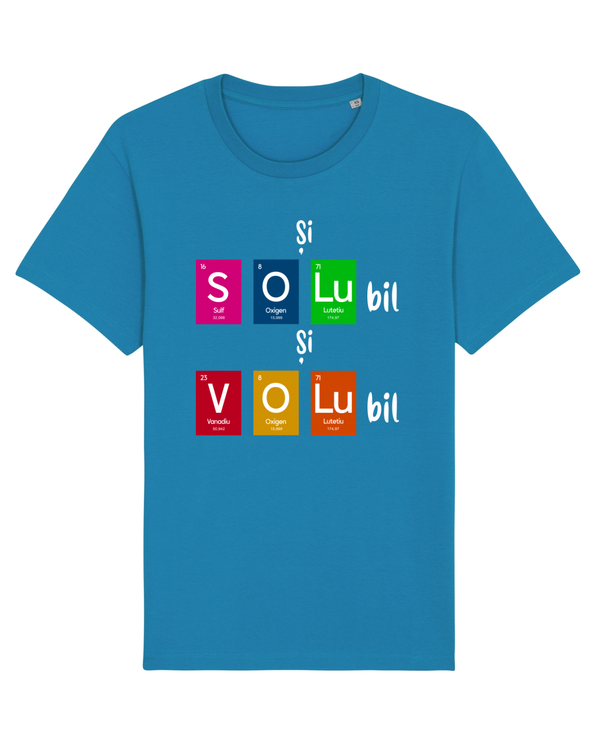 Tricou mânecă scurtă Unisex Rocker Azur