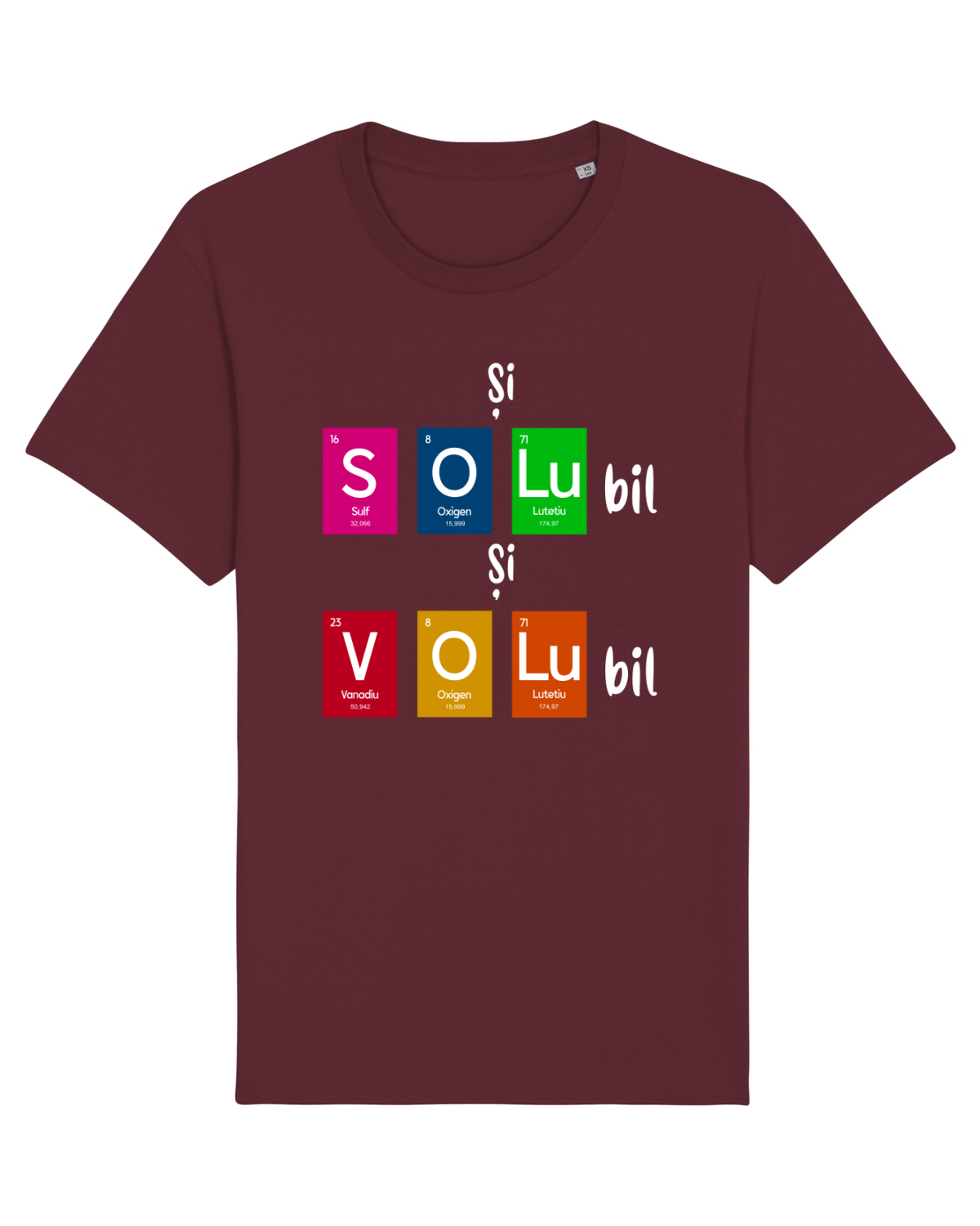 Tricou mânecă scurtă Unisex Rocker Burgundy