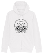 Mystycal Butterfly Full Moon Hanorac cu fermoar Unisex Connector