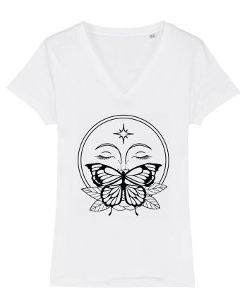 Mystycal Butterfly Full Moon White