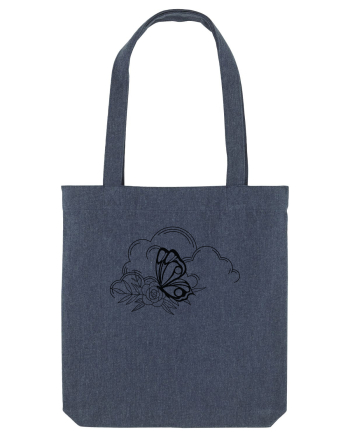Mystycal Butterfly Clouds Midnight Blue