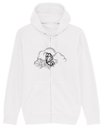 Mystycal Butterfly Clouds Hanorac cu fermoar Unisex Connector