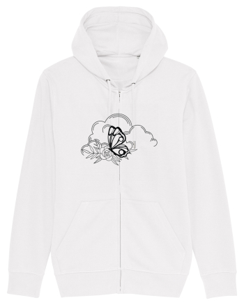 Mystycal Butterfly Clouds White