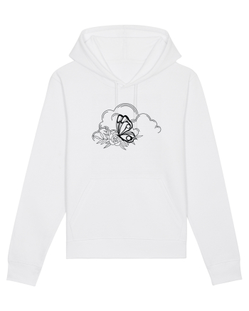 Mystycal Butterfly Clouds White