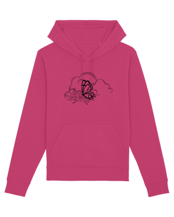 Mystycal Butterfly Clouds Raspberry