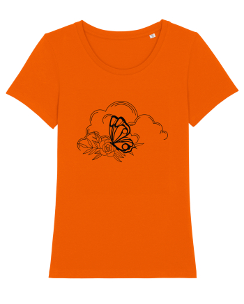 Mystycal Butterfly Clouds Bright Orange