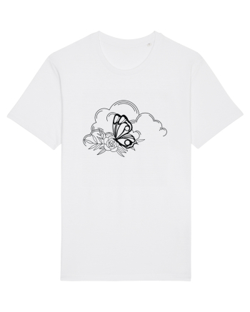 Mystycal Butterfly Clouds White