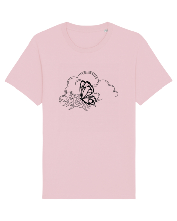 Mystycal Butterfly Clouds Cotton Pink