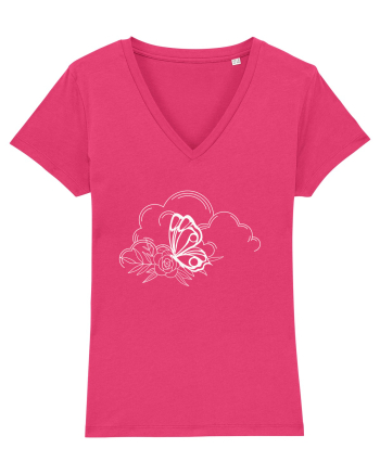 Mystycal Butterfly Clouds Raspberry