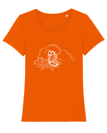 Mystycal Butterfly Clouds Bright Orange
